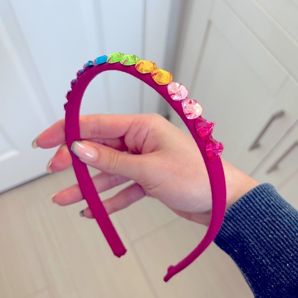 Thin Jeweled Rainbow Girls Headband - Picture 3 of 3